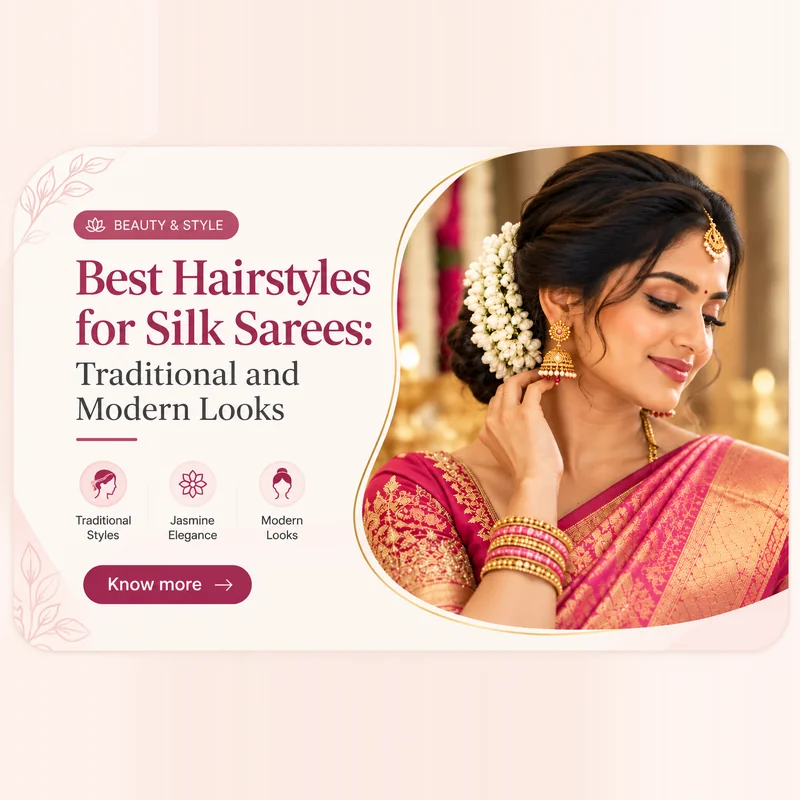 Best Hairstyles for Silk Sarees - Traditional and Modern Looks